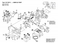 Bosch 0 601 931 366 Gbm 9,6V Vesp Batt-Oper Drill 9.6 V / Eu Spare Parts